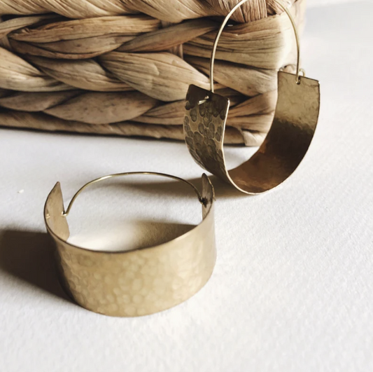 Brass Cradle Hoops - Free Range & Feral