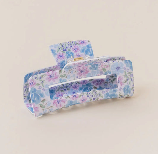 Secret Garden Rectangular Claw Clip