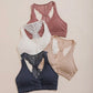 Lace Trim Padded Bralette - Blue Gray
