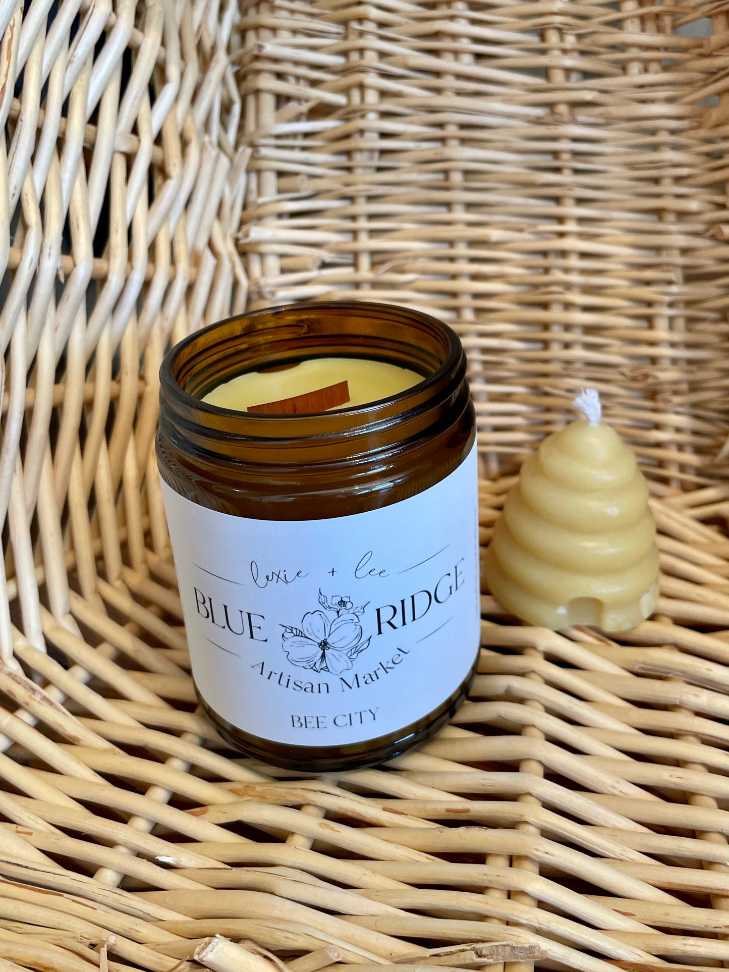 "Bee City" Beeswax Candle - Blue Ridge Artisan Market