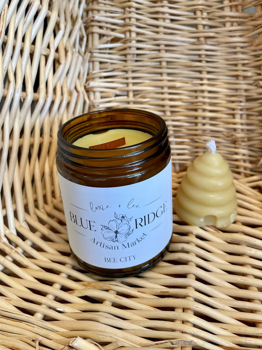 "Bee City" Beeswax Candle - Blue Ridge Artisan Market