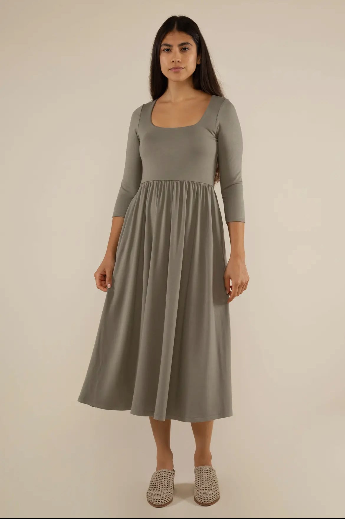 Stella Swing Dress - Sage