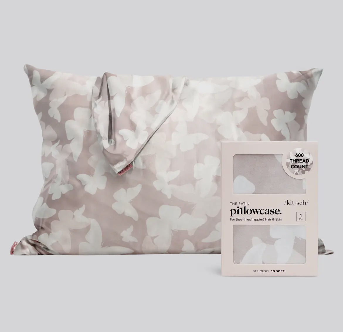 Satin Pillowcase - Champagne Butterfly