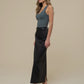Scallop Trim Tank Top - Dusty Blue