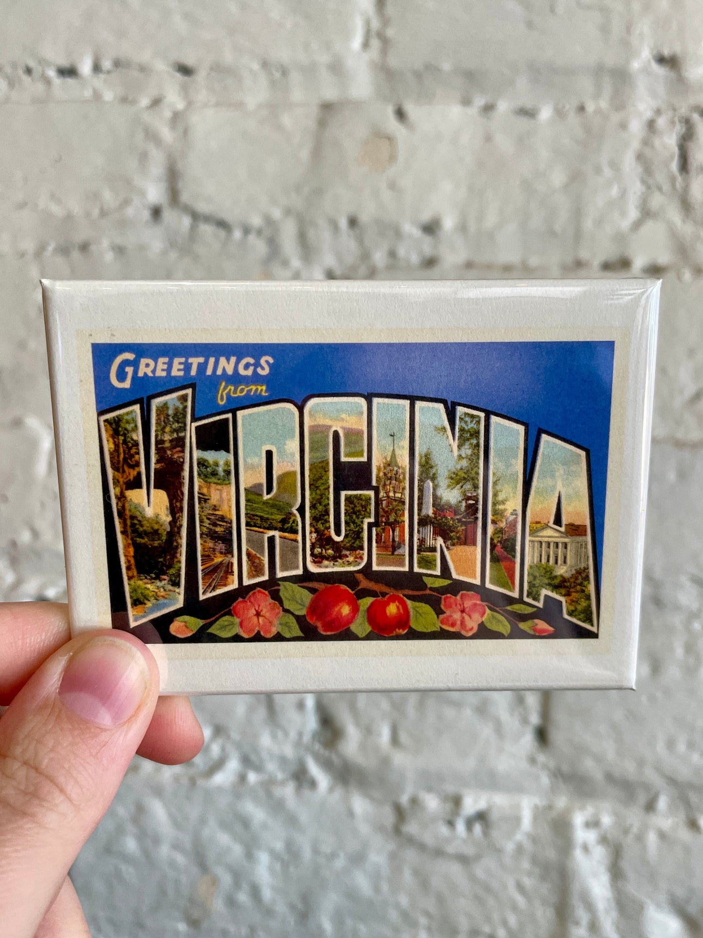 Cerulean Blue Virginia Vintage Magnet