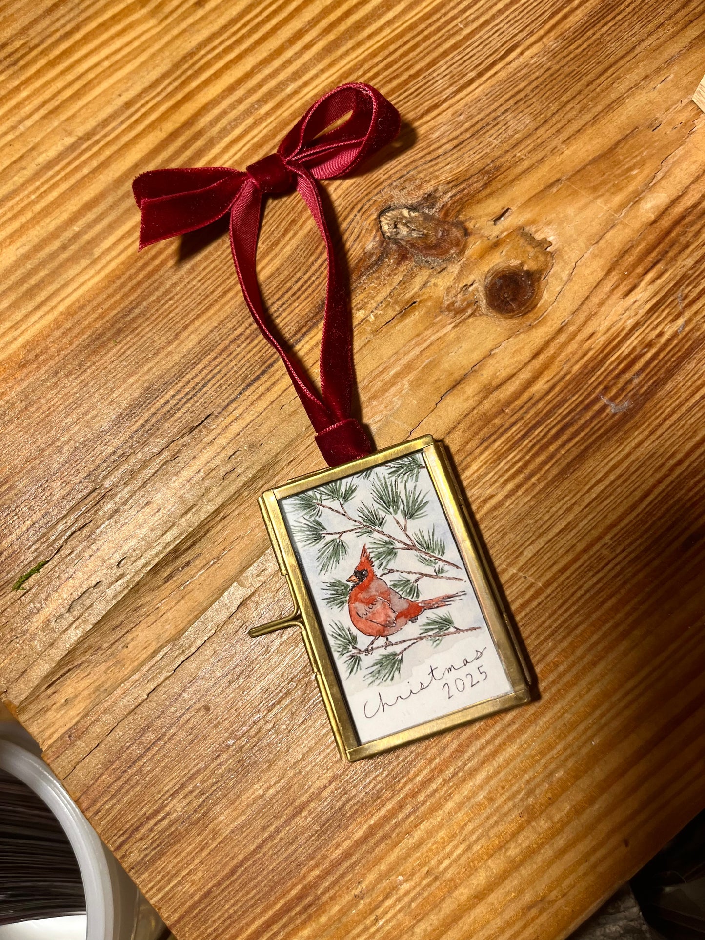 Cardinal Mini Framed Ornaments