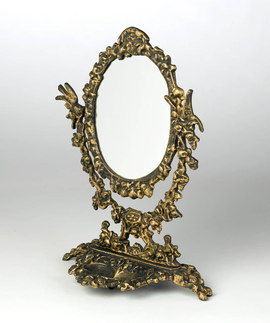 Ornate Gold Swivel Vanity Mirror
