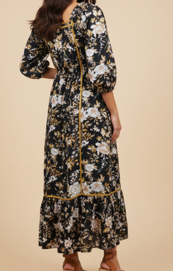 Autumn Florals Maxi Dress