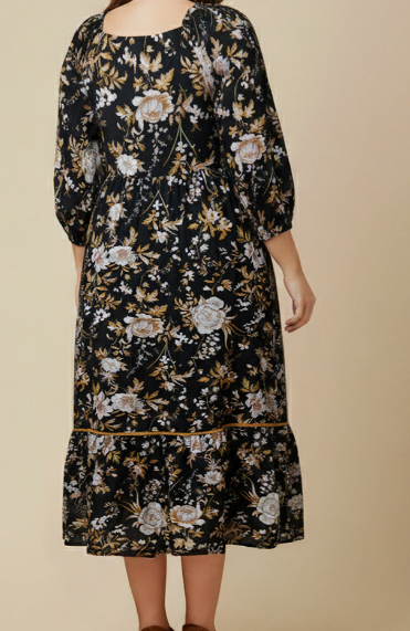 Autumn Florals Maxi Dress