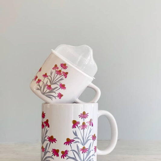 Helmsie Mug and Sippy Cup Set - Coneflower