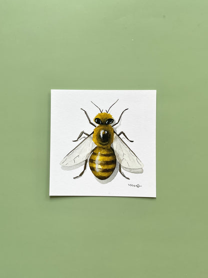 Worker Bee Square Print - Megan Davies Art