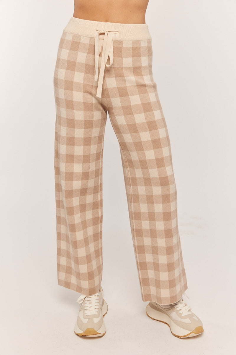 Cozy Like Home Gingham Lounge Pants