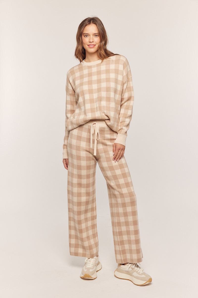 Cozy Like Home Gingham Lounge Pants