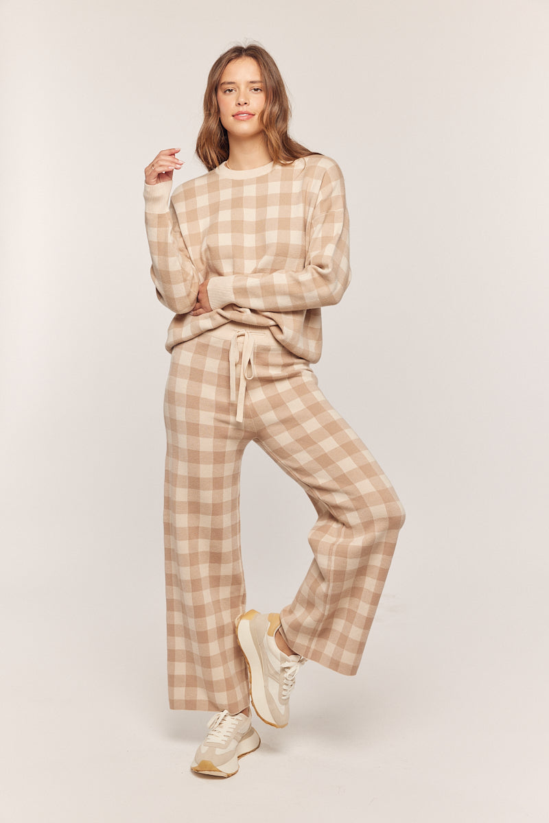 Cozy Like Home Gingham Lounge Pants