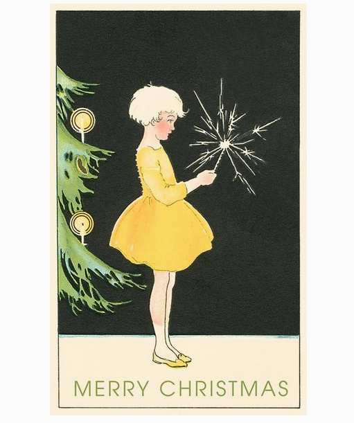 Christmas Spirit Vintage Postcard