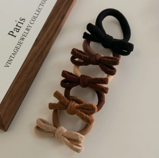 Bow Hair Ties - Set of 5