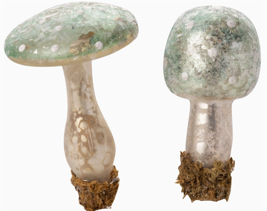 Glass Mushroom Decor on Clips