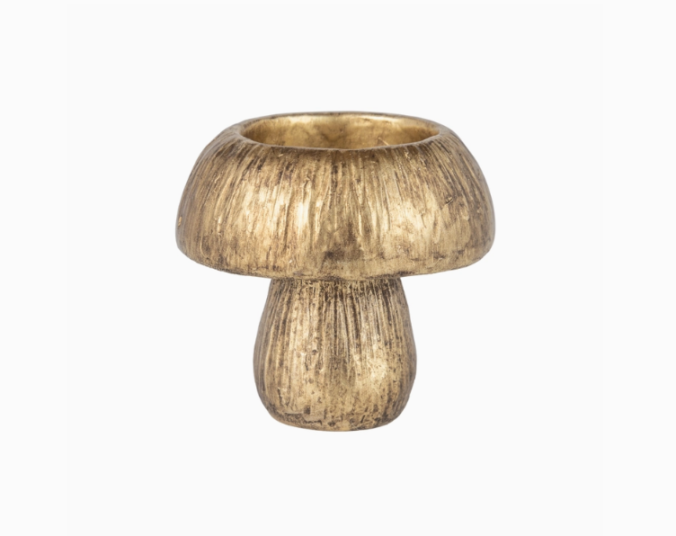 Bronze Painted Mushroom Tealight Holder