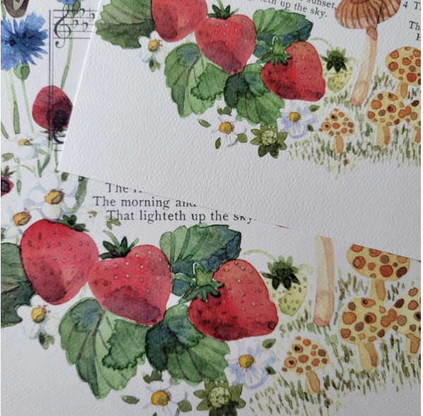 "All Things Bright and Beautiful" Floral Hymn Print - Marydean Draws