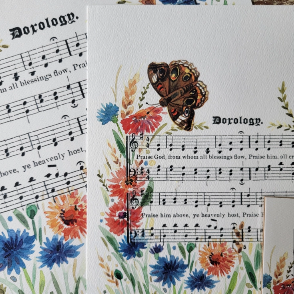 "Doxology" Floral Hymn Print - Marydean Draws