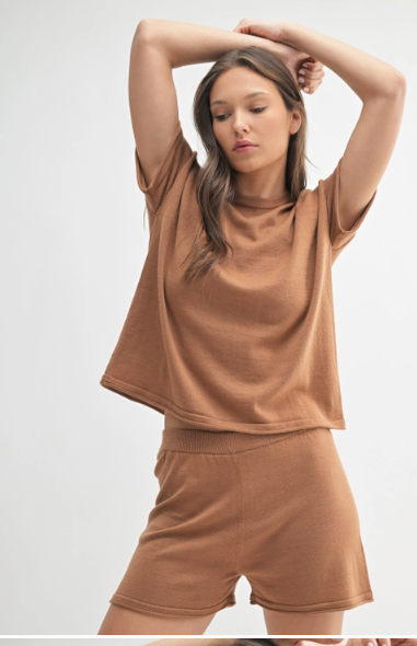 Easy Breezy Sweater Top - Cocoa