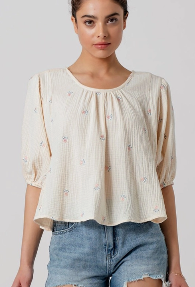 Rosy Bow Tie Top