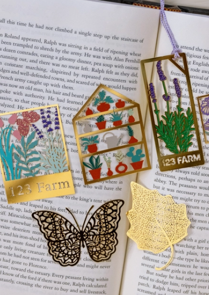 Gold Butterfly Bookmark