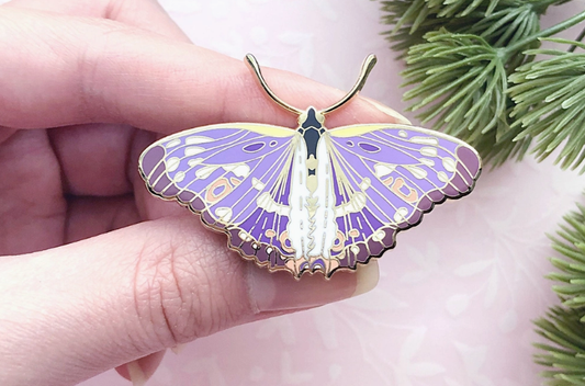 Lesser Purple Emperor Butterfly Enamel Pin