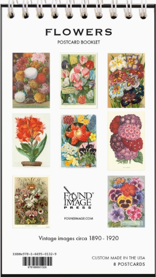 Flowers Vintage Postcard Booklet