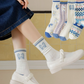 Ivory + Periwinkle Bunny Socks