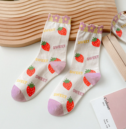 Sweet Strawberry Socks