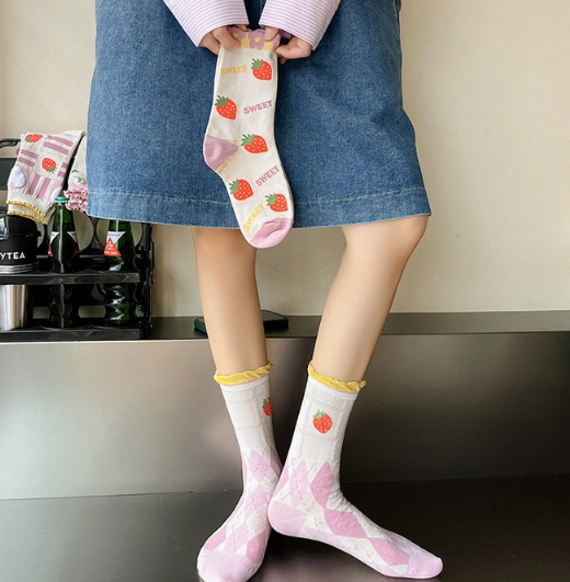 Sweet Strawberry Socks