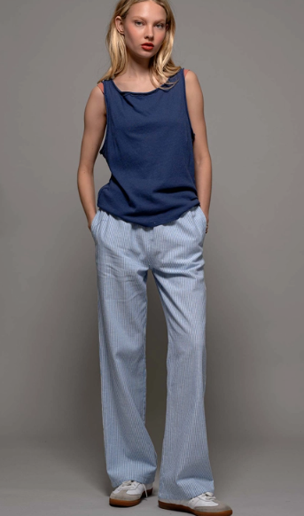 Poolside Drawstring Pants - Blue