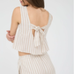 Striped Bow Tie Top