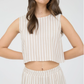 Striped Bow Tie Top
