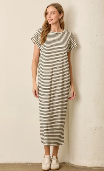Casual Chic Striped Maxi Dress