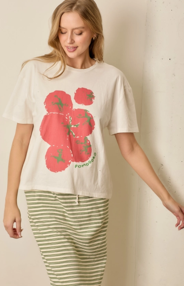 Tomato Garden Distressed Crewneck T-Shirt