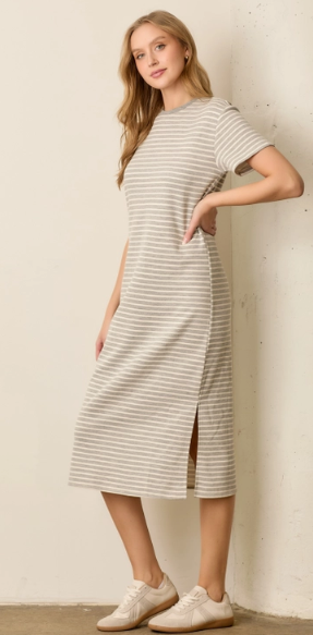 Seaside Chic Striped Maxi Dress