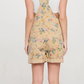 Watercolor Floral Shortalls - Khaki