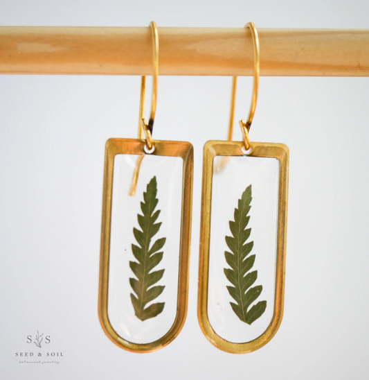 Fern Cathedral Earrings - Seed and Soil