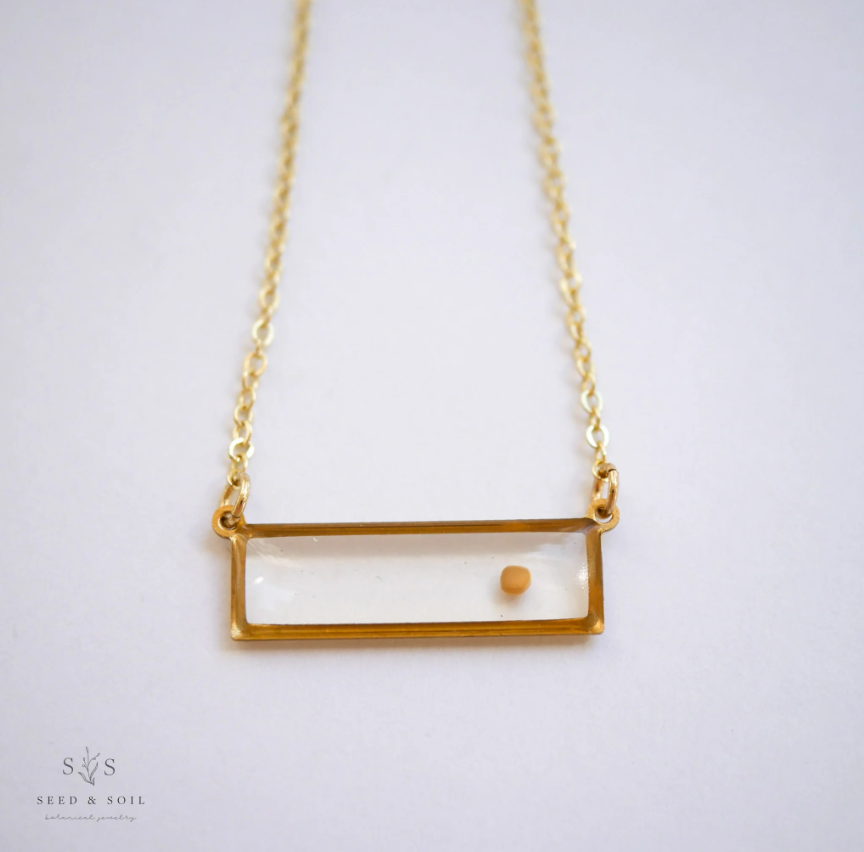 Bar Mustard Seed Necklace - Seed and Soil
