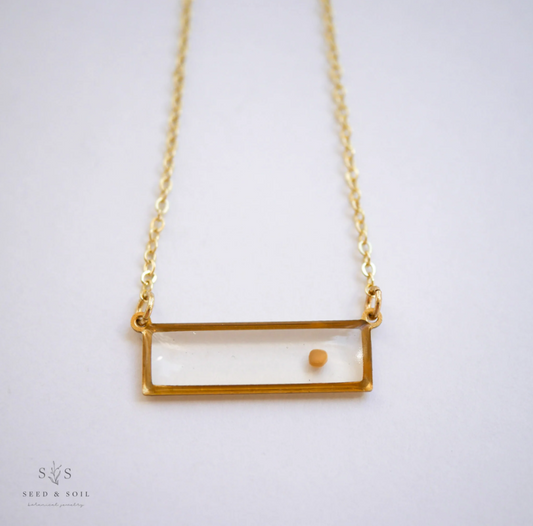 Bar Mustard Seed Necklace - Seed and Soil