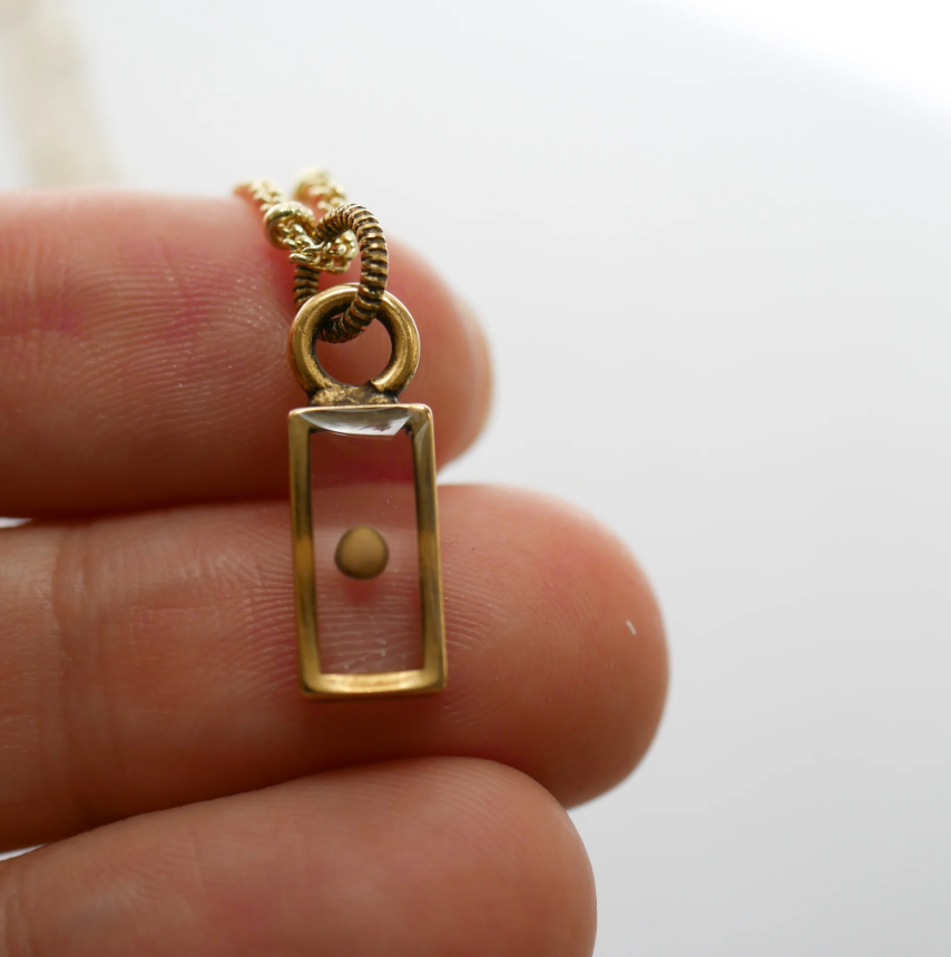 Tiny Bar Mustard Seed Necklace - Seed and Soil