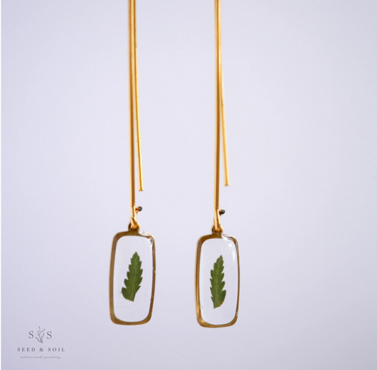Fern Threader Earrings - Seed and Soil