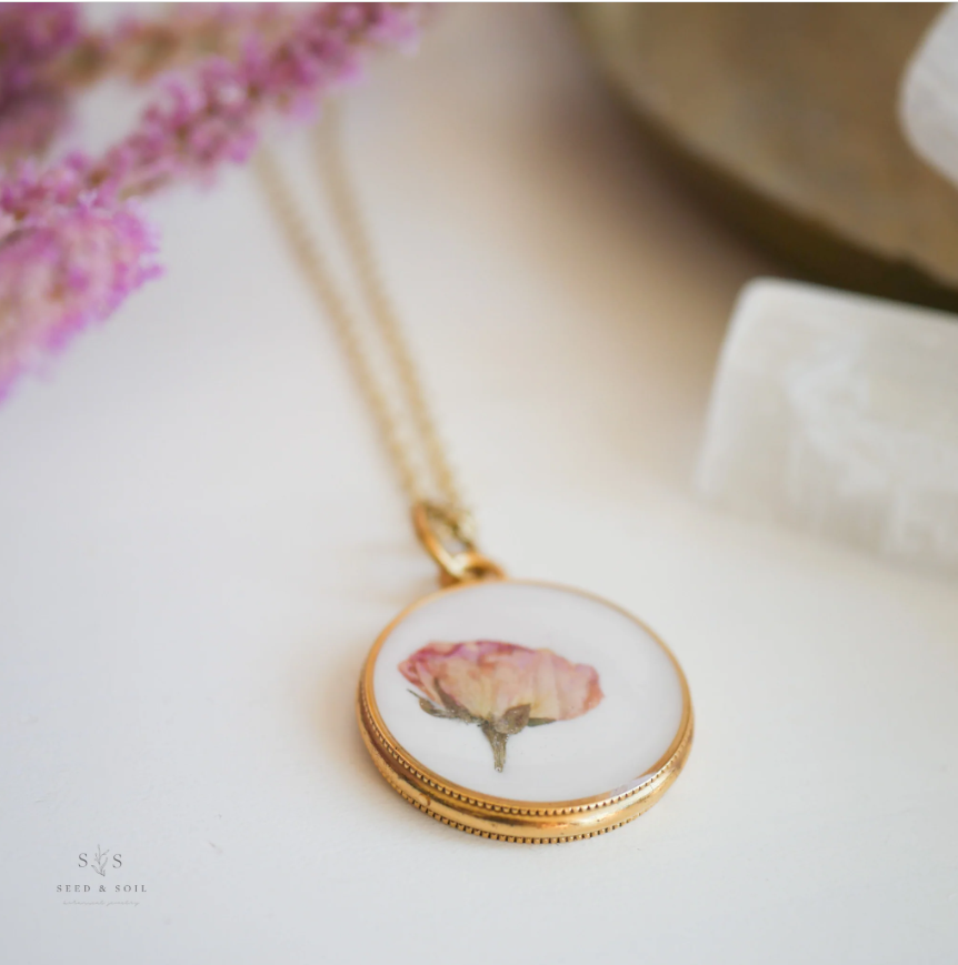 Valentines Rose Necklace - Seed and Soil