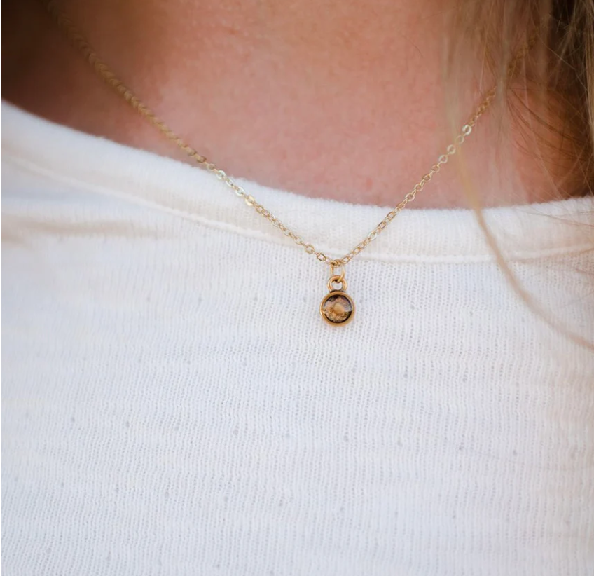 Tiny Mustard Seed Circle Necklace