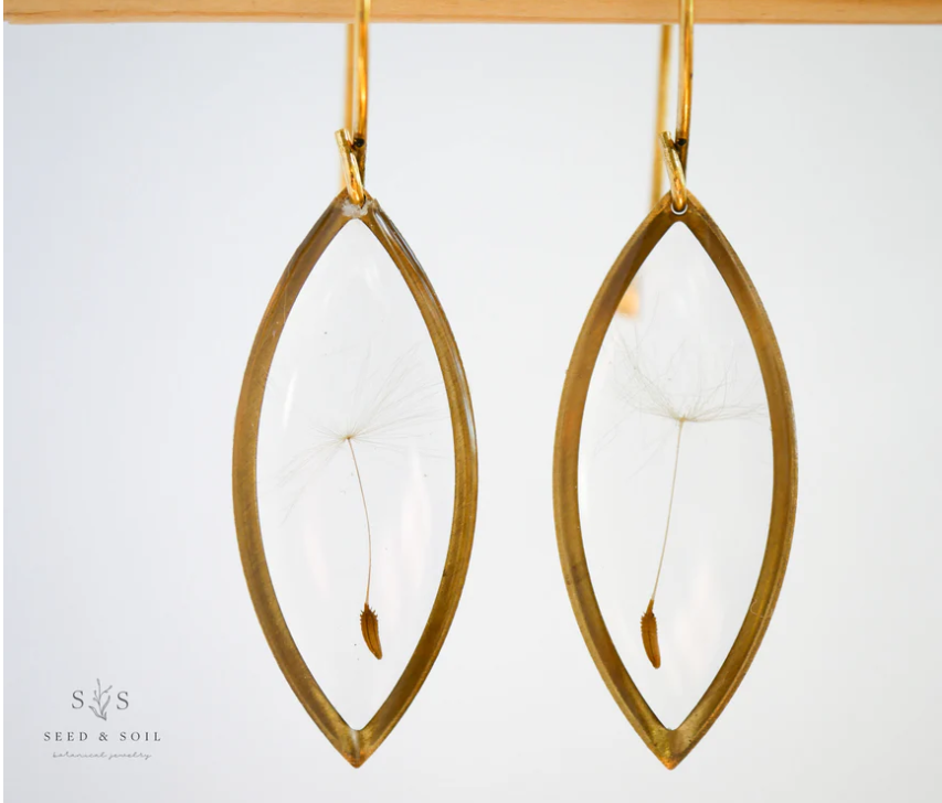 Marquise Dandelion Earrings