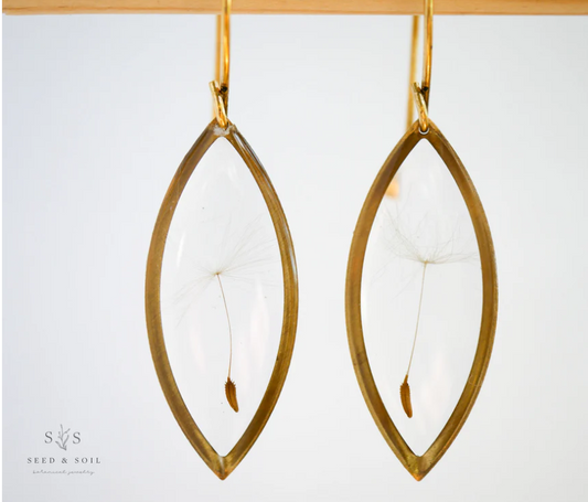 Marquise Dandelion Earrings