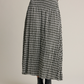Crossway Plaid Smocked Midi Skirt