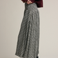 Crossway Plaid Smocked Midi Skirt